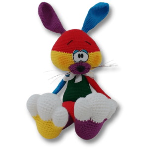 Haaksel Rico de Regenboogbunny