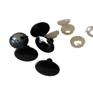 Ovale oogjes zwart 17