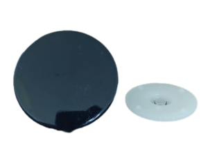 Groot oog zwart plat 30mm